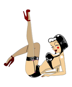 Retro sexy Pinup decal