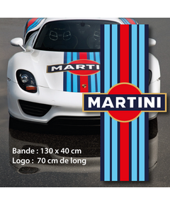 Stickers bandes autocollantes Capot Auto Martini