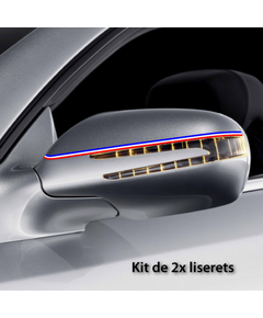 France car rear-view mirror stripes decals set