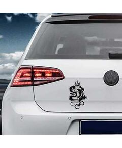 Sticker VW Golf Dragon Bataille