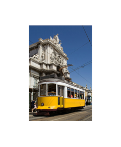 Sticker Deko Tramway Lisbonne Grand dos de commerce Portugal