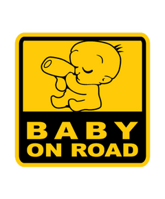Sticker Baby on Road
