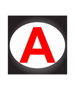 "A" Young Car Driver Decal