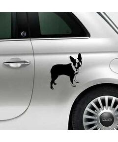 Sticker Fiat 500 Boston Terrier