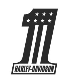 Sticker Harley Davidson One, impression avec fond blanc ★