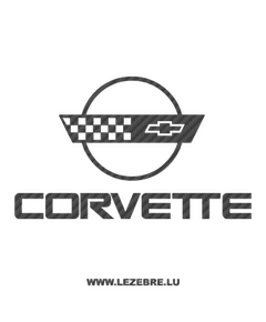 Chevrolet Corvette Logo Carbon Decal 3
