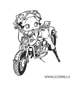 Betty Boop Sexy Moto Decal