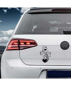 Sticker VW Golf Décoration Coeurs Swirles