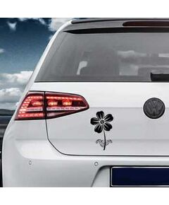 Sticker VW Golf Voiture Fleur, Déco Fleur