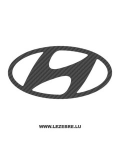 Sticker Carbone Hyundai Logo 2