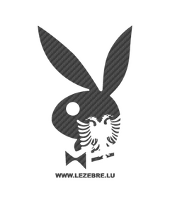 Sticker Carbone Playboy Bunny Albanais