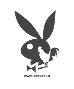 French Cock Playboy Bunny Carbon Decal