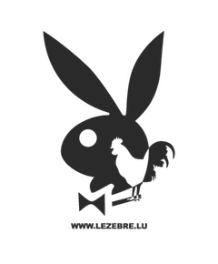 French Cock Playboy Bunny Decal