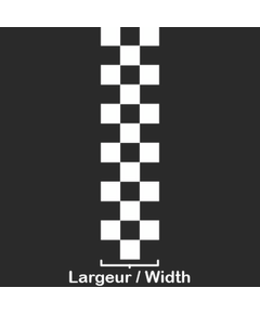 Checkerboard motorcycle strip decal model 2