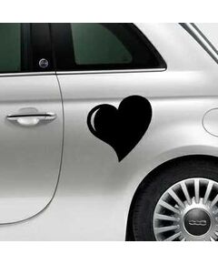 Heart Fiat 500 Decal 4