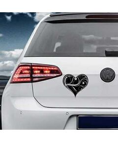 Heart Volkswagen MK Golf Decal 5