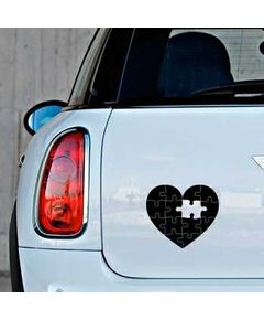 Puzzle Heart Mini Decal