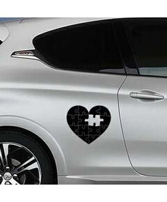 Puzzle Heart Peugeot Decal