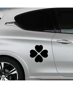Heart Flowers Peugeot Decal