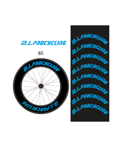 Set of 8 M.L.procycling wheels decals 85 mm