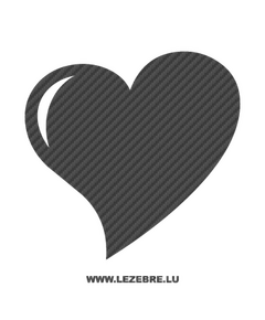 Heart Carbon Decal 4