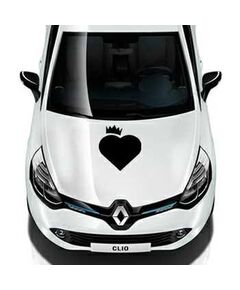 Sticker Renault Deko Herz mit Krone
