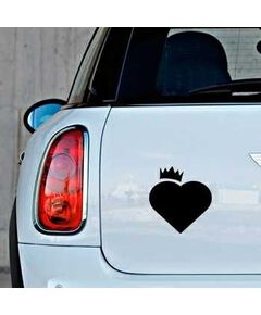 Sticker Mini Deko Herz mit Krone