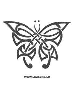 Tribal Butterfly Carbon Decal