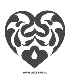 Heart Carbon Decal 8