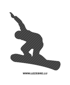 Snowboarder Snowboard Carbon Decal 3