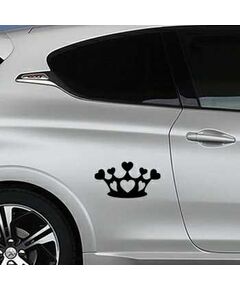 Crown Heart Peugeot Decal