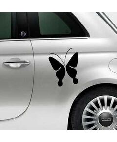 Sticker Fiat 500 Deko Schmetterling