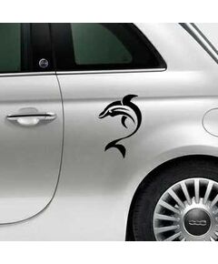 Dolphins Fiat 500 Decal 2
