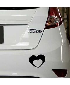 Double Heart Ford Fiesta Decal