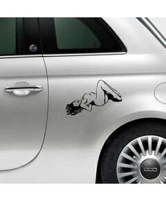 Pin Up Fiat 500 Decal