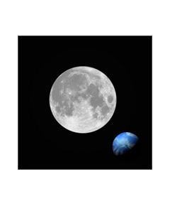 Sticker Déco Pleine Lune et Planète Terre