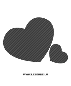 Hearts in love Carbon Decal