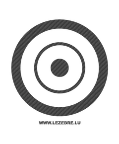 Round Circle Carbon Decal