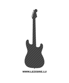 Sticker Carbone Deco Guitar Electrique 2