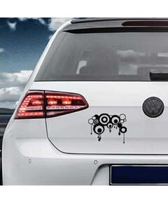 Sticker VW Golf Deco Cercles Design