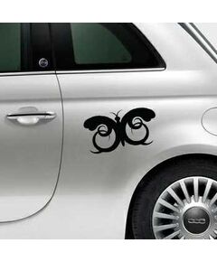 Butterfly Ornament Fiat 500 Decal
