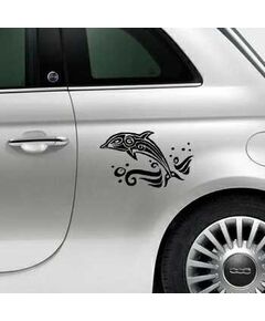 Tribal Dolphin Fiat 500 Decal