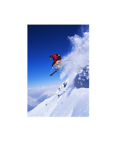 Sticker Deko Skieur saut en montagne
