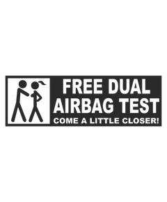 Free Dual Airbag Test Decal