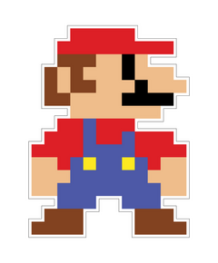 JDM Pixelated Mario Decal