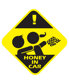 Sticker JDM Honey In Car