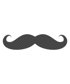 Mustache Carbon Decal
