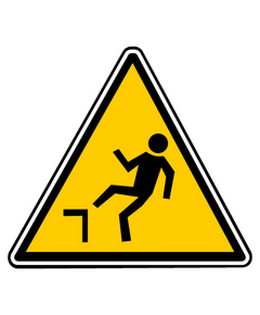 Decal falling slope danger
