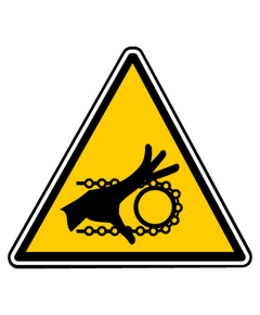 Sticker danger engrenages par chaine
