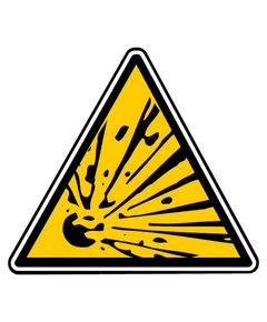 Sticker danger explosion